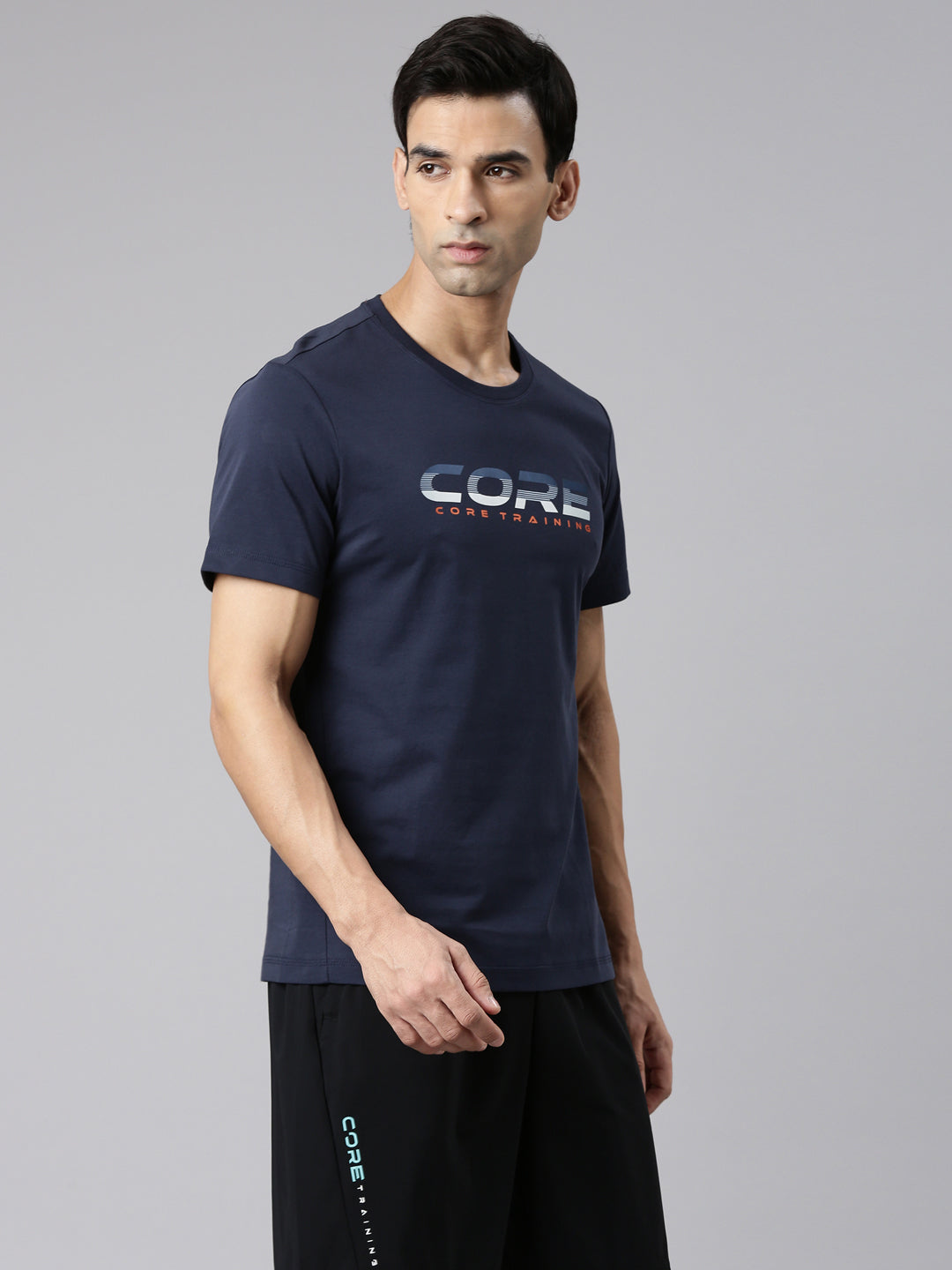 XTEP Blue Regular Fit Training T-Shirt for Men - (S)