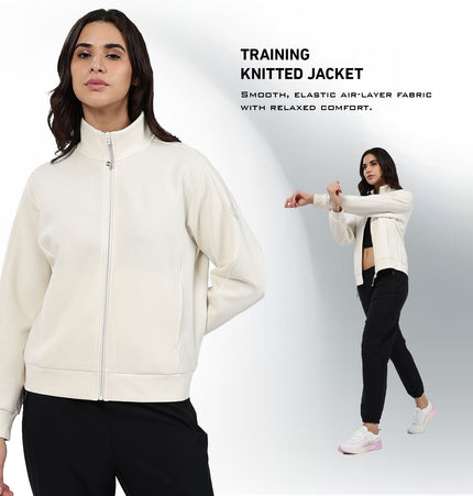 XTEP Women's Winter Training 3D Fit Shape Smooth Feel Knitted Jacket