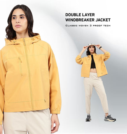 XTEP Women's  X-Shield Tech Double Layer Windbreaker Outdoor Training Jacket