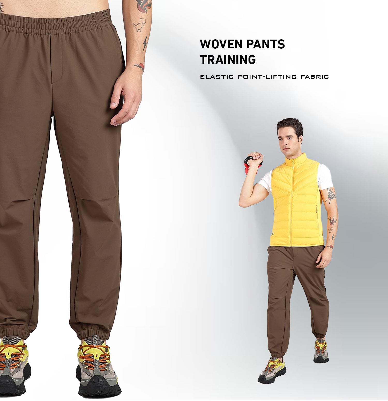 Comfort Woven Quick-Dry Outdoor Pants - Brown