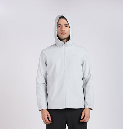 XTEP Men's Winterwear Running X-Shield  (Waterproof, Stainproof, Oilproof) Tech Windbreaker Jacket