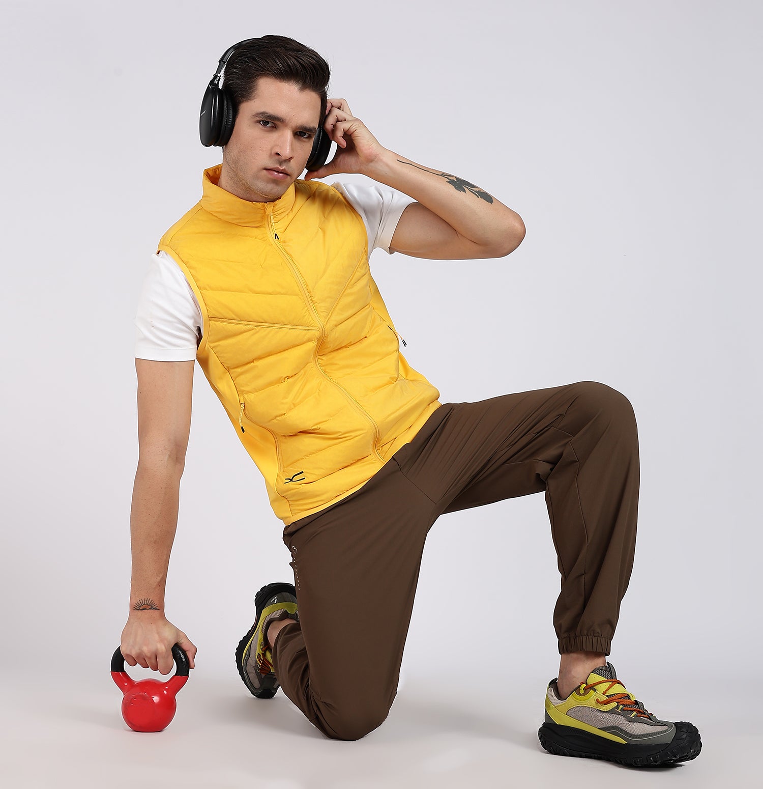Windproof Water-Repellent Winter Jacket - Yellow