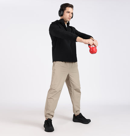 XTEP Men's  X-Shield Tech Double Layer Windbreaker Outdoor Training Jacket