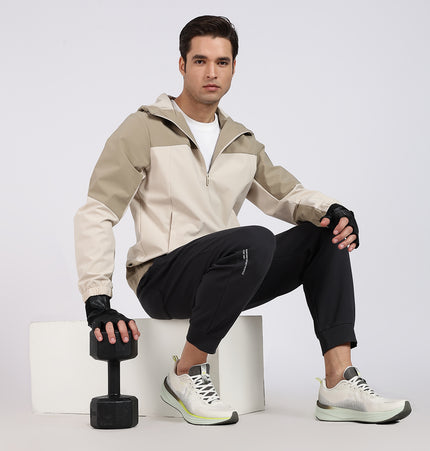 XTEP Men's  X-Shield Tech Double Layer Windbreaker Outdoor Training Jacket