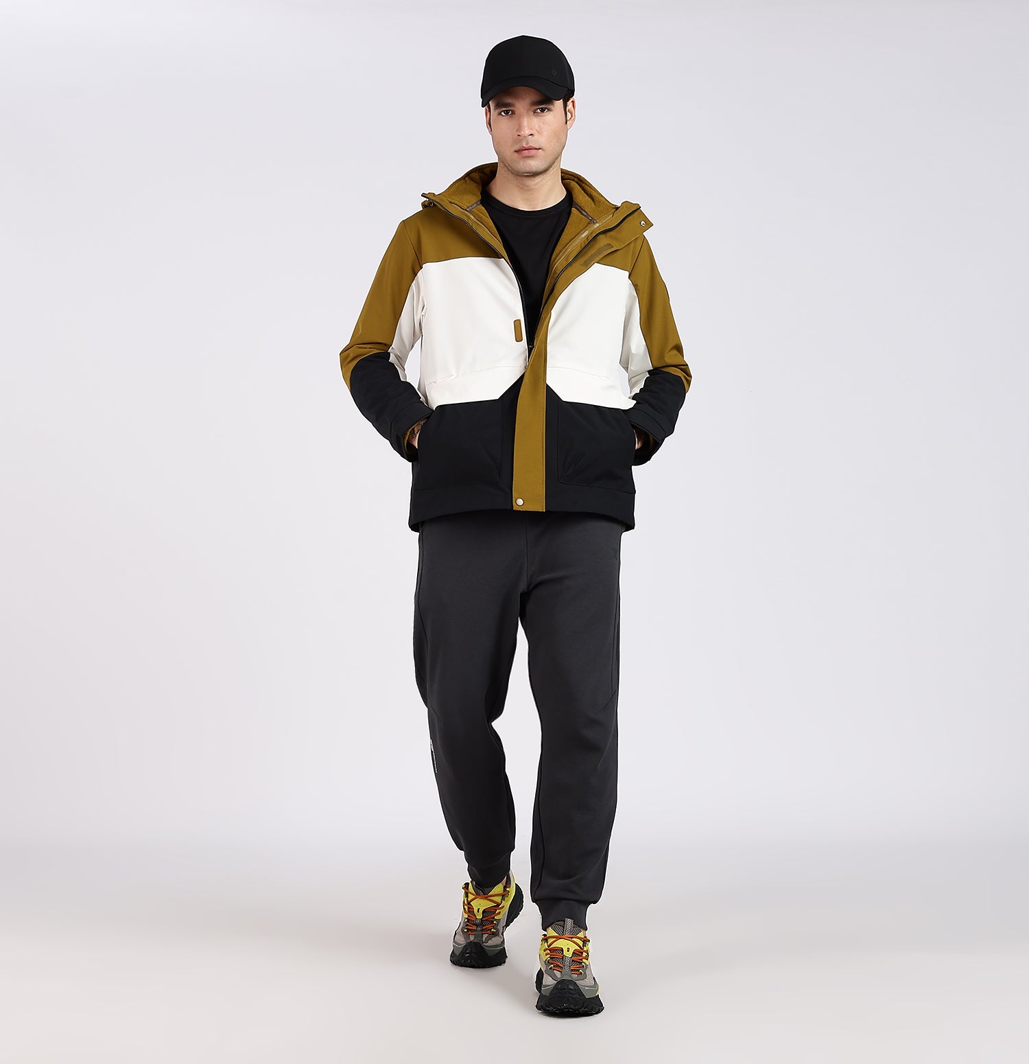 Twinset 3-in-1 Winter Jacket - Brown/White/Black