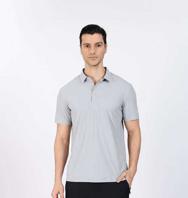 Xtep Men's Ice Cooling Training Polo T-shirt Grey