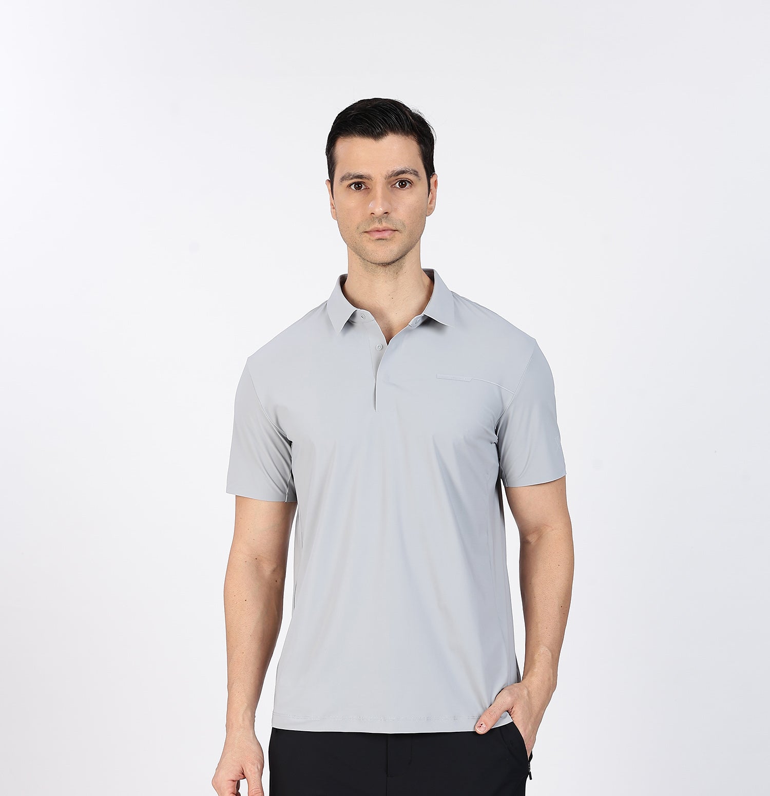 Ice-Cooling Training Polo T-Shirt - Grey