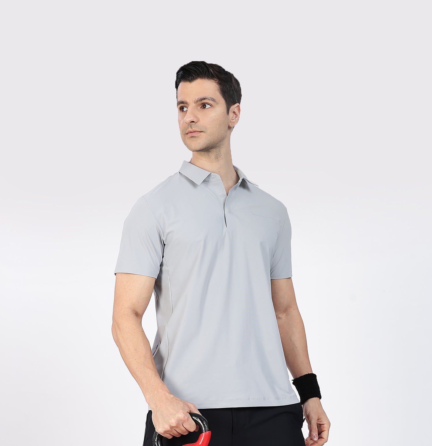 Ice-Cooling Training Polo T-Shirt - Grey