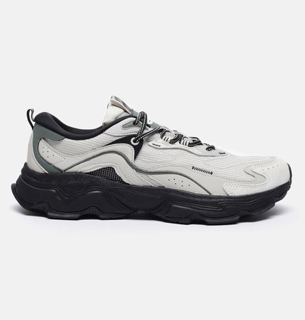Xtep Men Classic Running Shoes - Dove Grey/Black / 40