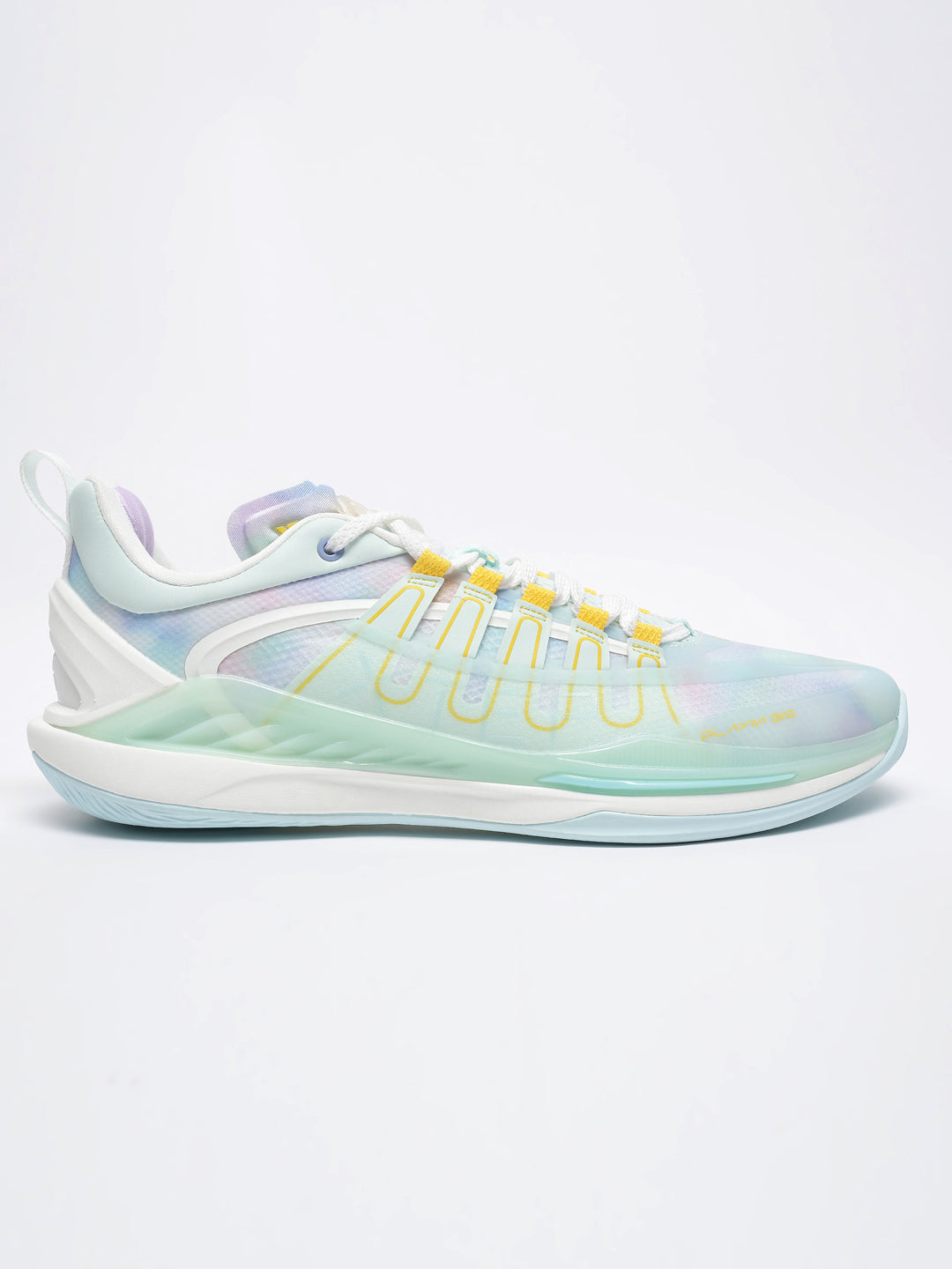 Xtep Feather Foam Basketball Shoes - Bubbly Green / Canvas White / Techno Purple / 40