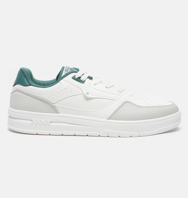 Xtep Colourblocked Skateboarding Shoes - Canvas White / Lt. Heather Grey / 40