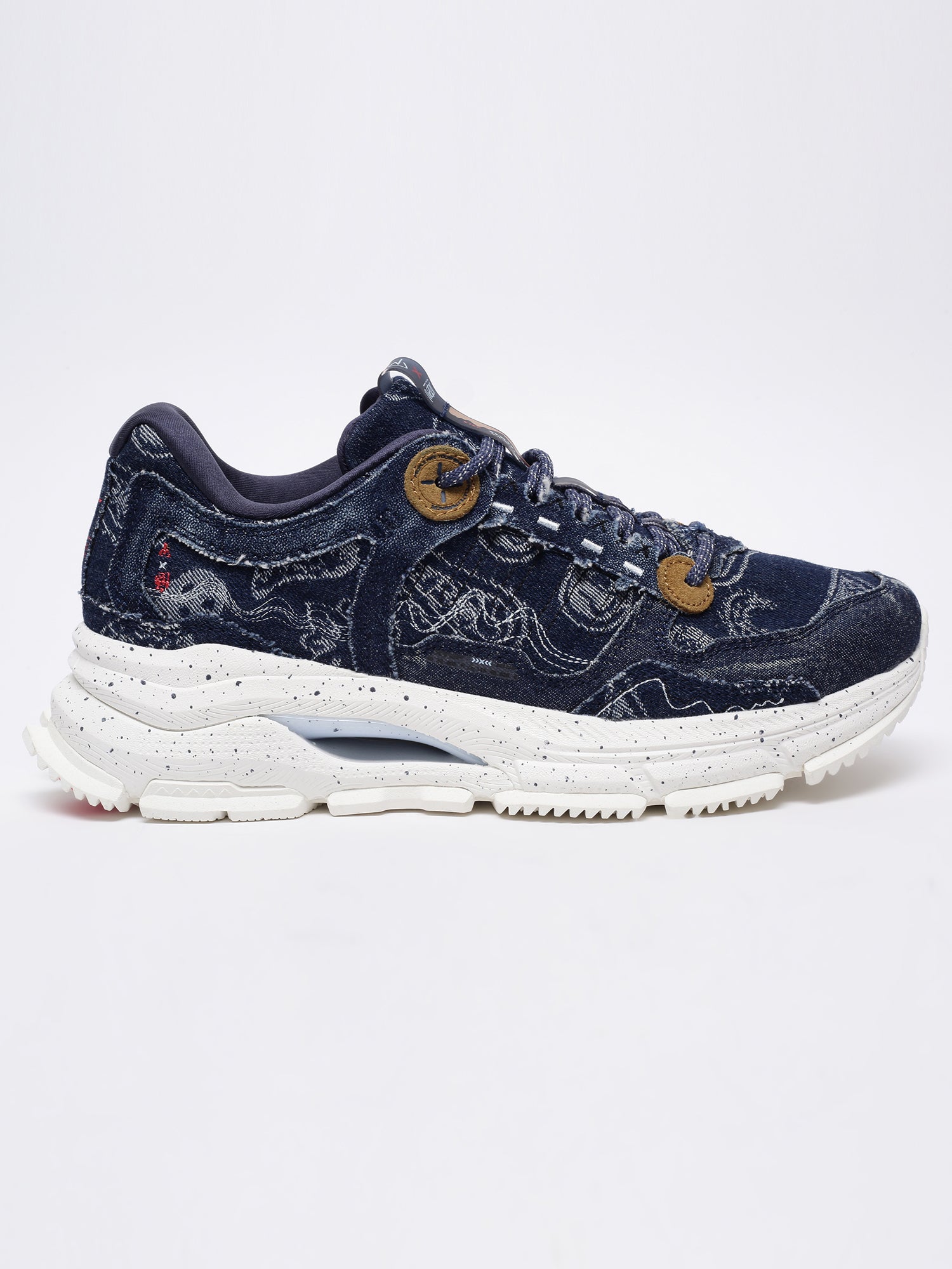 Xtep Women White Printed Sneakers - Ink Blue / 35