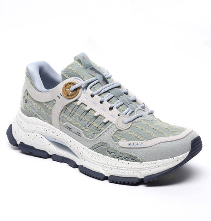 Xtep Men Printed Retro Sneakers - Quartz Grey / Dove Grey / 45