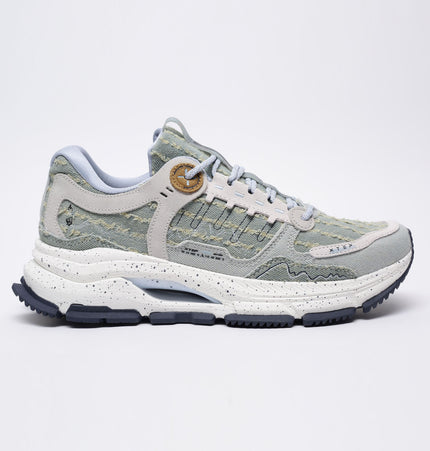 Xtep Men Grey Woven Design Sneakers - Quartz Grey/Dove Grey / 40