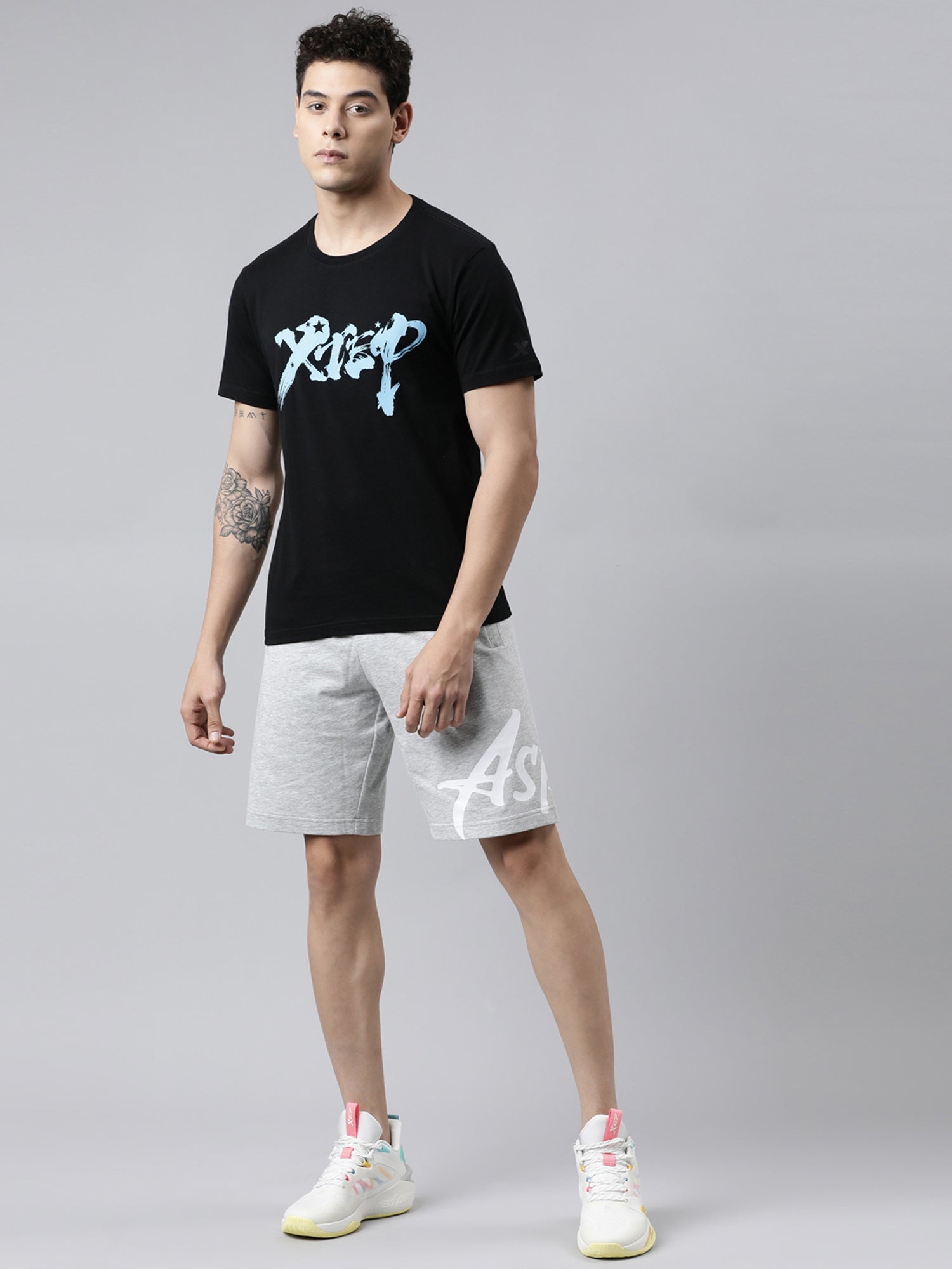 Xtep Men Regular Fit Short-sleeve T-shirt