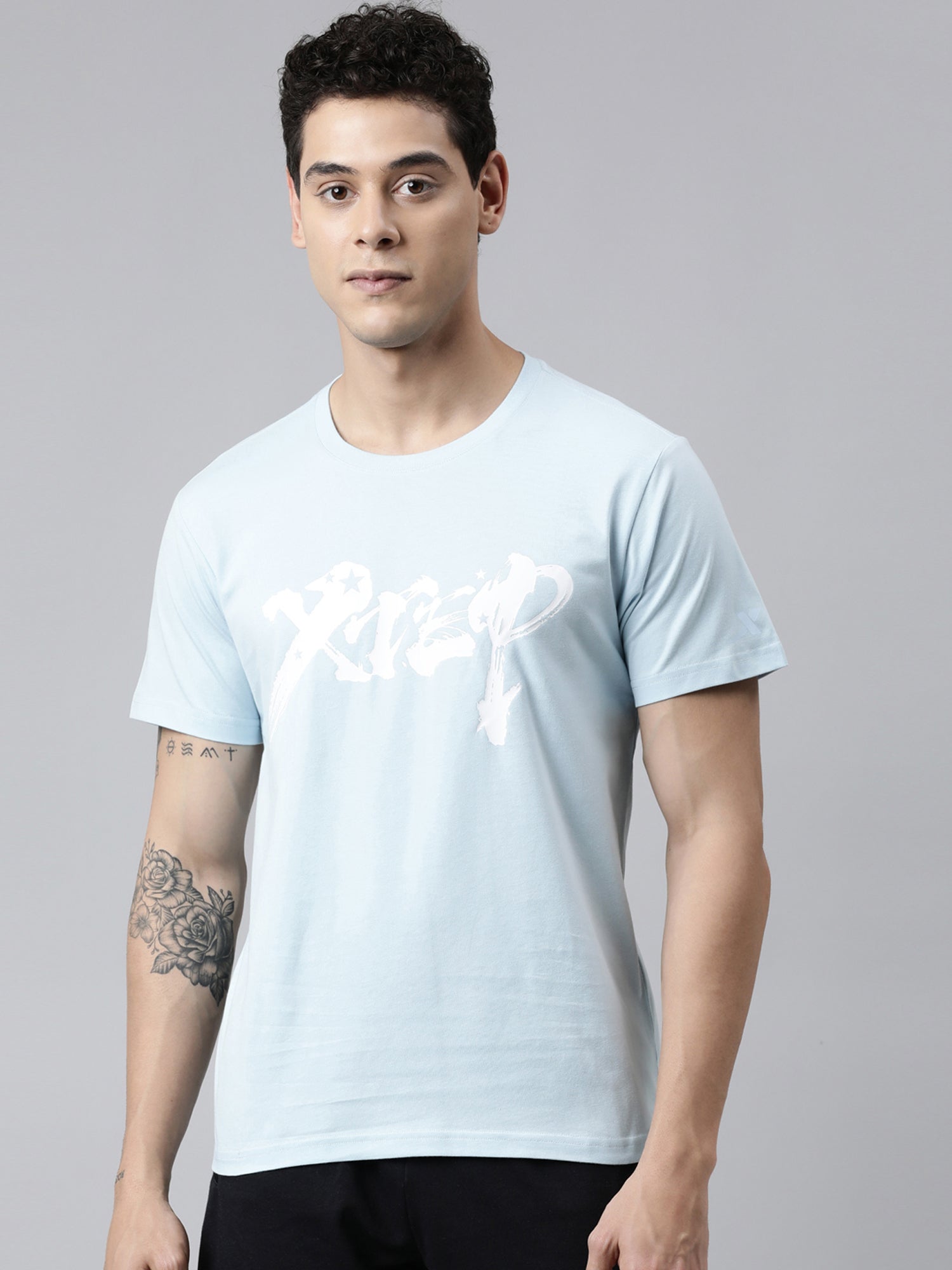 Xtep Men Regular Fit Short-sleeve T-shirt - Misty Blue / S