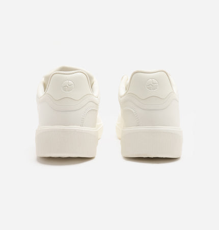 Xtep Men Split & Suede Leather Skateboarding Sneakers White