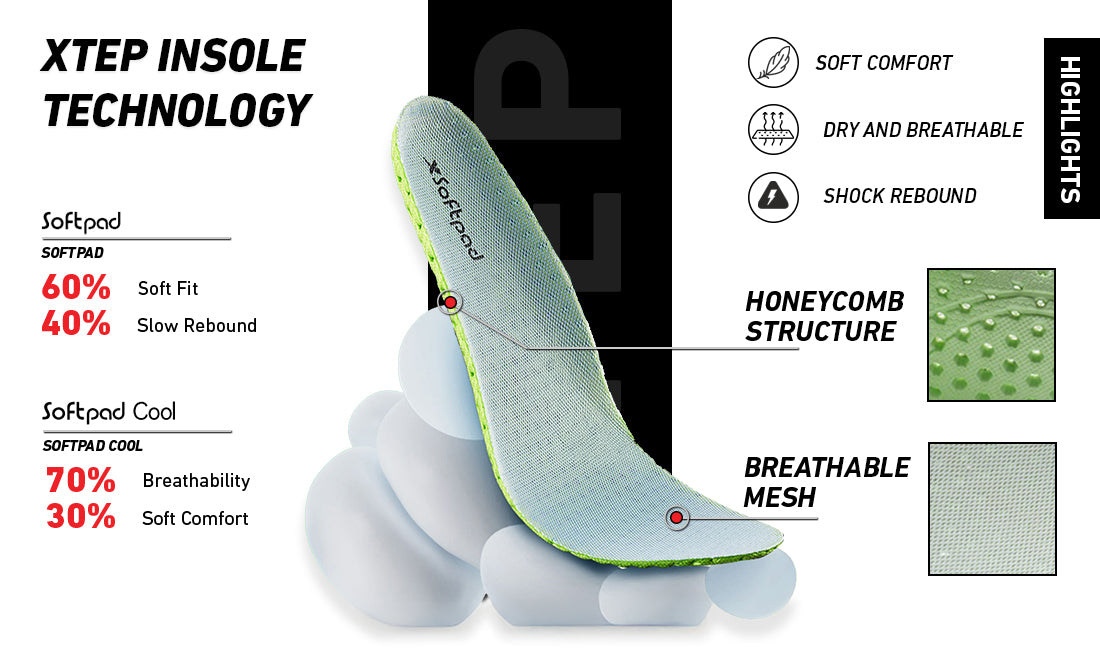 Xtep Men Comfy Cubes Daily Running Sports Shoe