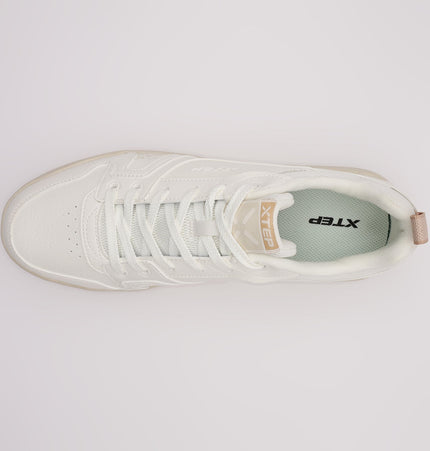 Xtep Mens Classic Skateboarding Shoe Canvas White