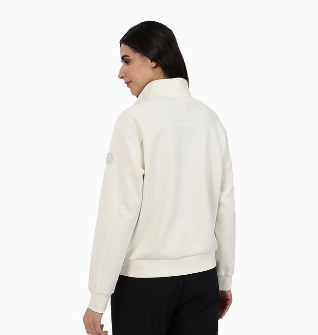 3D Fit Knitted Jacket - Cotton White