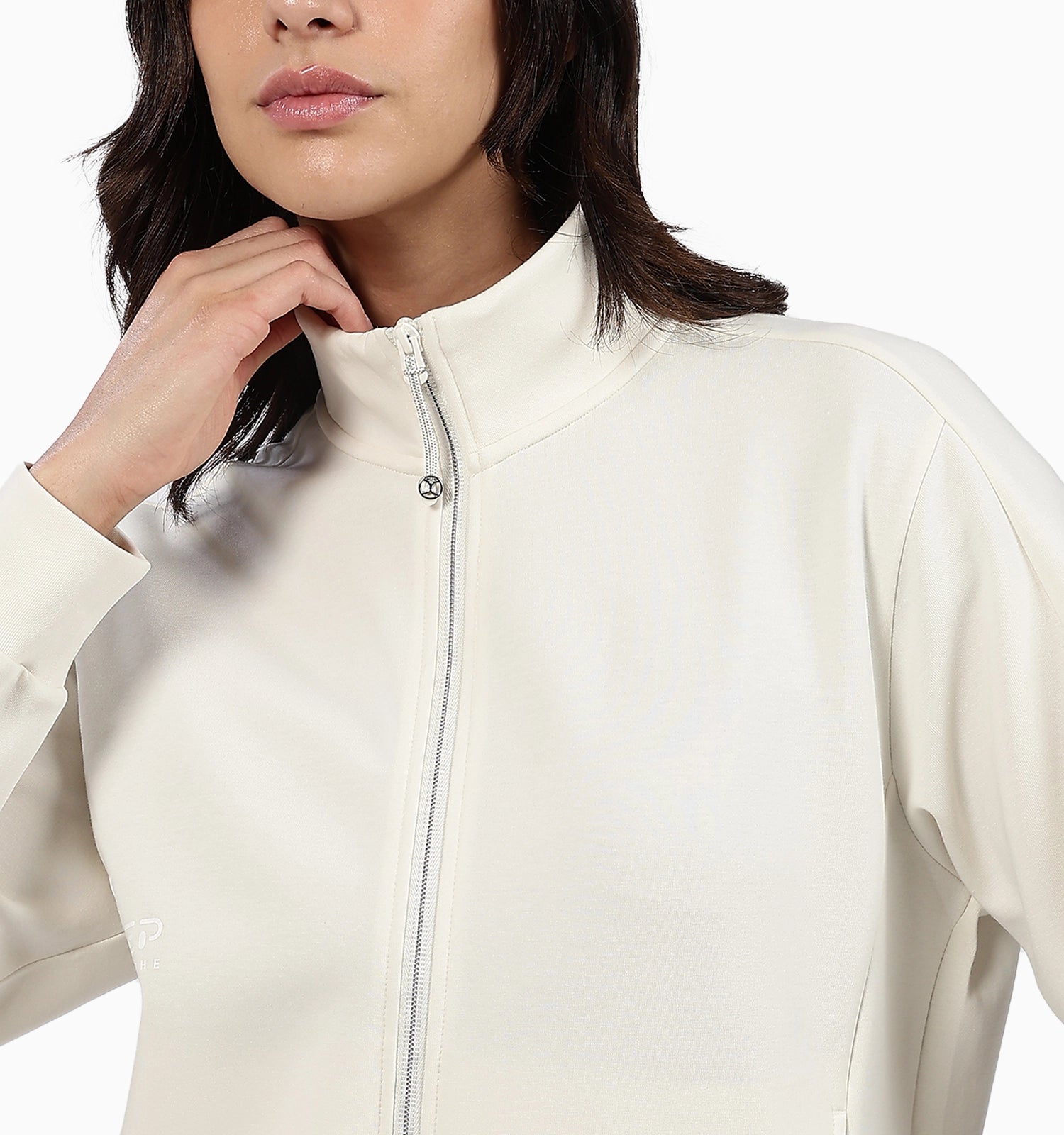 3D Fit Knitted Jacket - Cotton White