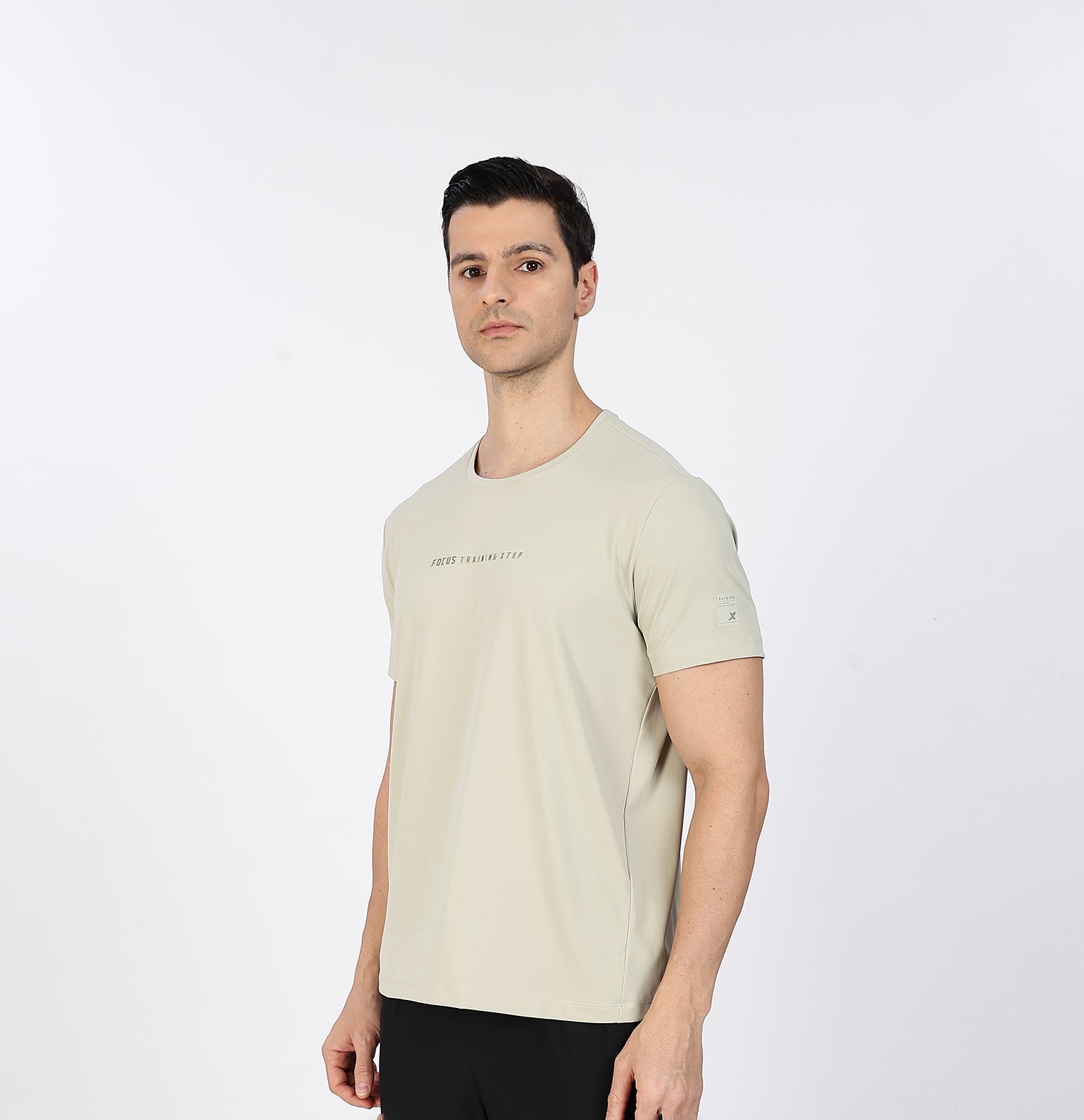 Ice-Cooling Running T-Shirt - Gold Sand Grey