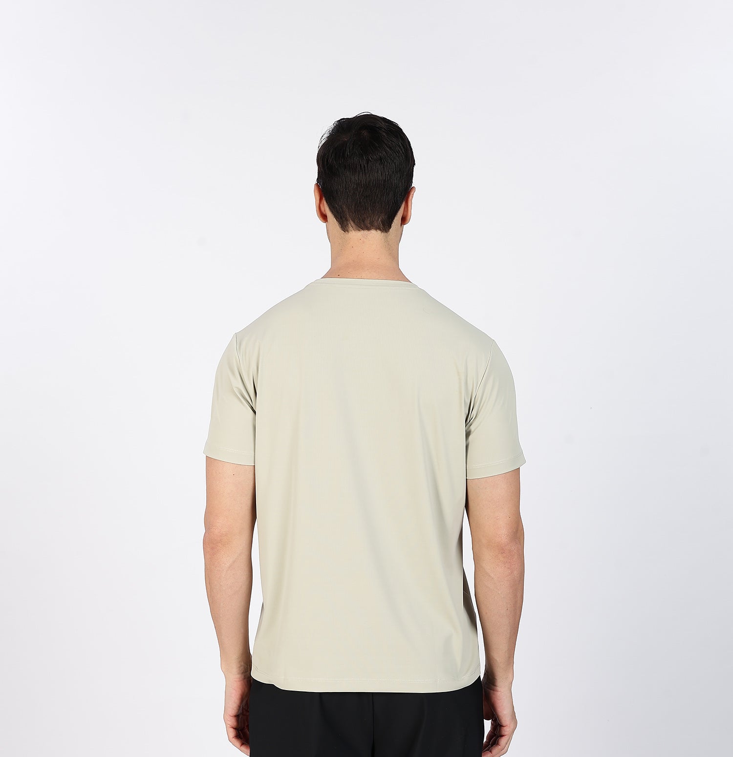 Ice-Cooling Running T-Shirt - Gold Sand Grey