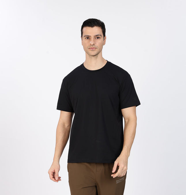 Xtep Men's Quick Dry Moisture Wick Running T-shirt Black