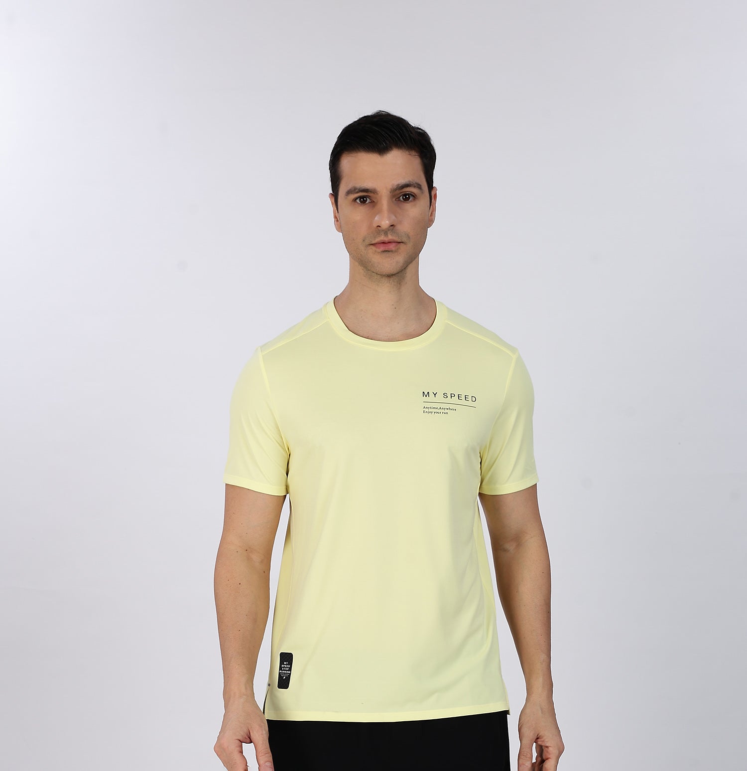 Quick-Dry Moisture-Wicking Running T-Shirt - Yellow