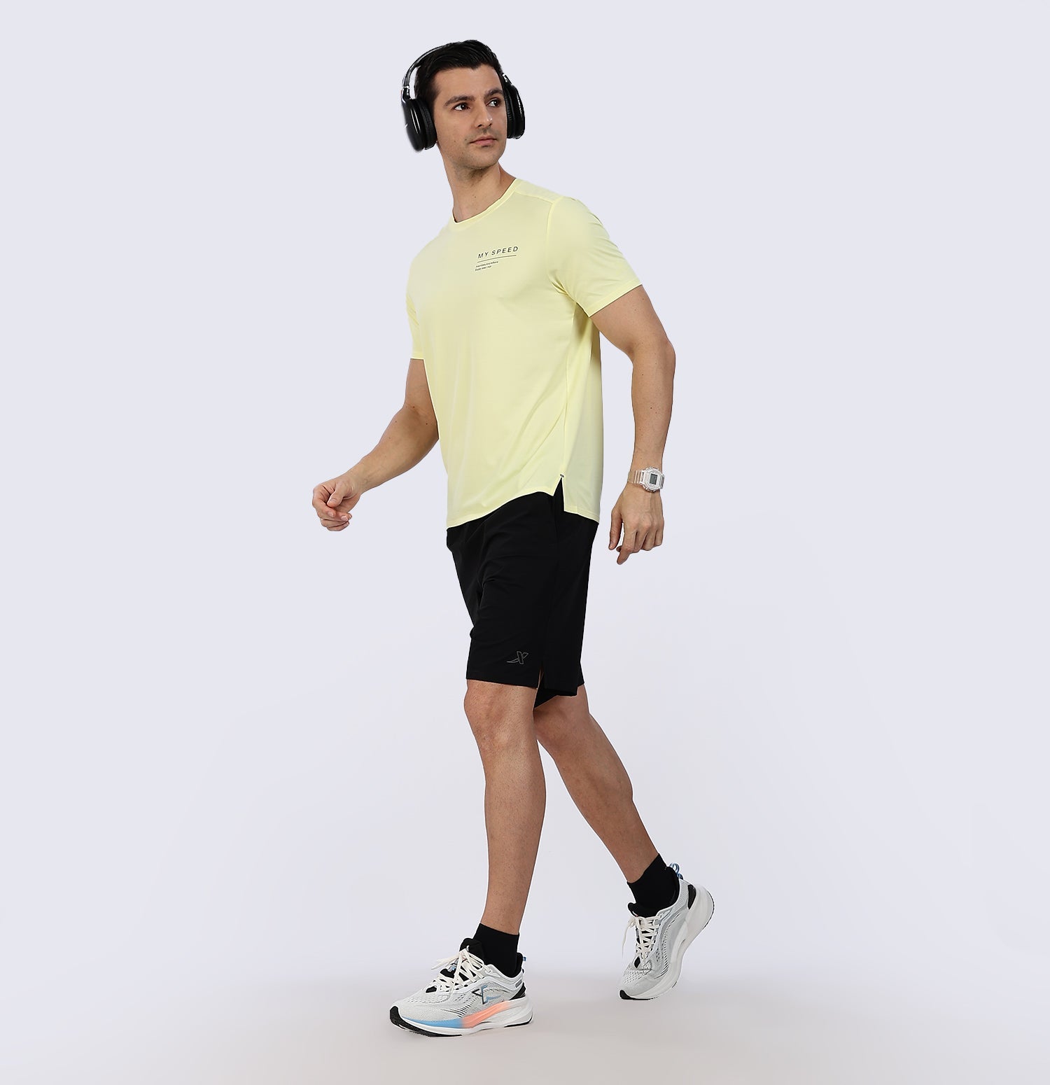Quick-Dry Moisture-Wicking Running T-Shirt - Yellow