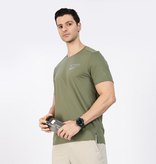 Xtep Men's Quick Dry Antibacterial Running T-shirt Green