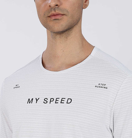 Xtep Men's Quick Dry Antibacterial Running T-shirt White