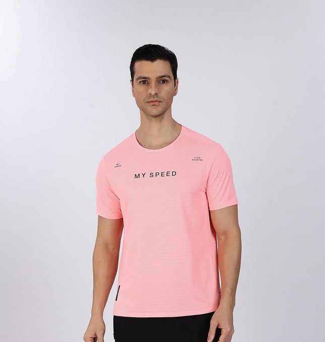 Xtep Men's Quick Dry Antibacterial Running T-shirt Pink