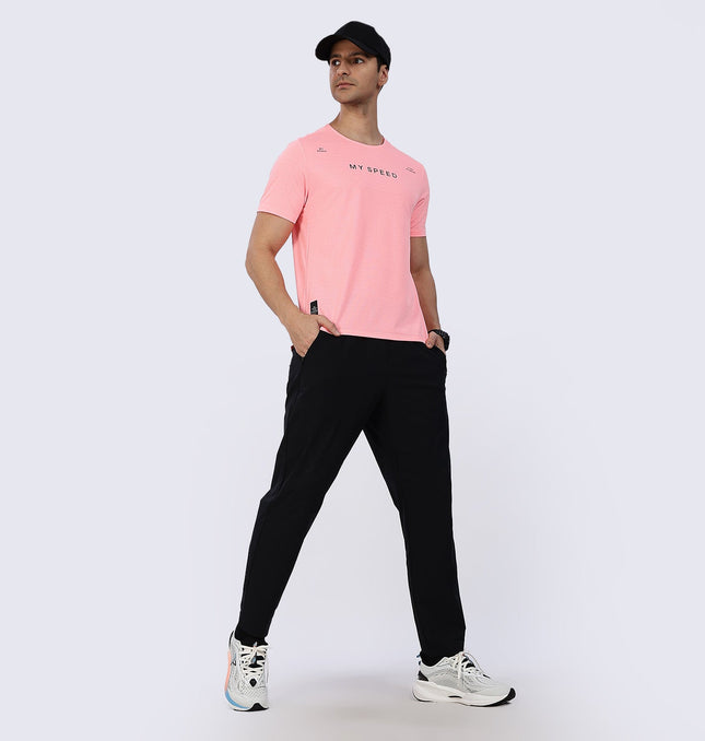 Xtep Men's Quick Dry Antibacterial Running T-shirt Pink