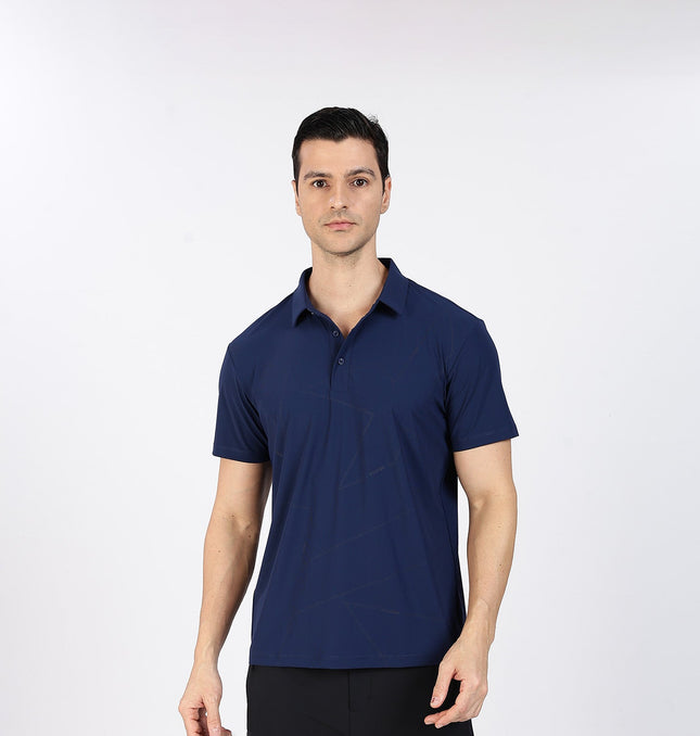 Xtep Men's Ice Cooling Training Polo T-shirt Siam Blue