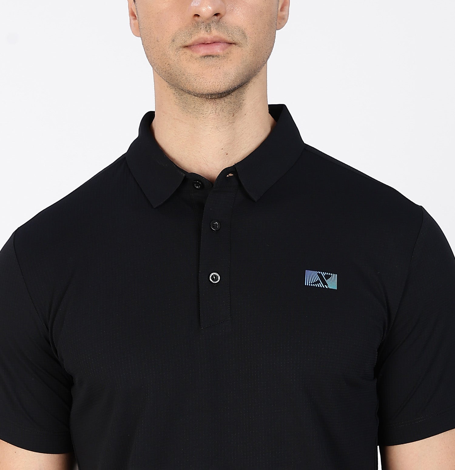 Ice-Cooling Training Polo T-Shirt - Black