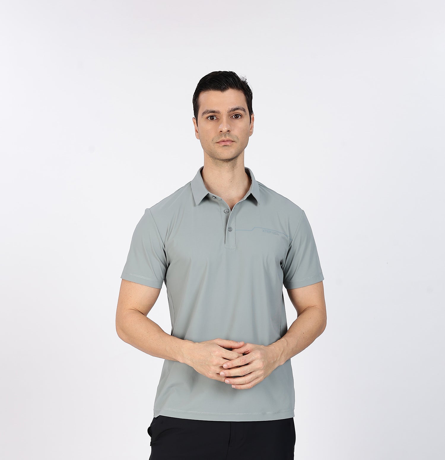 Ice-Cooling Training Polo T-Shirt- Grey