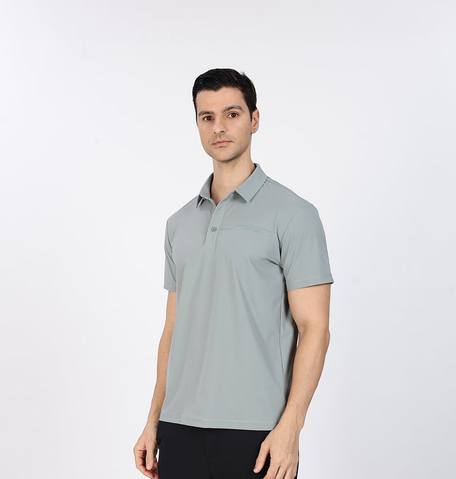 Xtep Men's Ice Cooling Training Polo T-shirt Grey