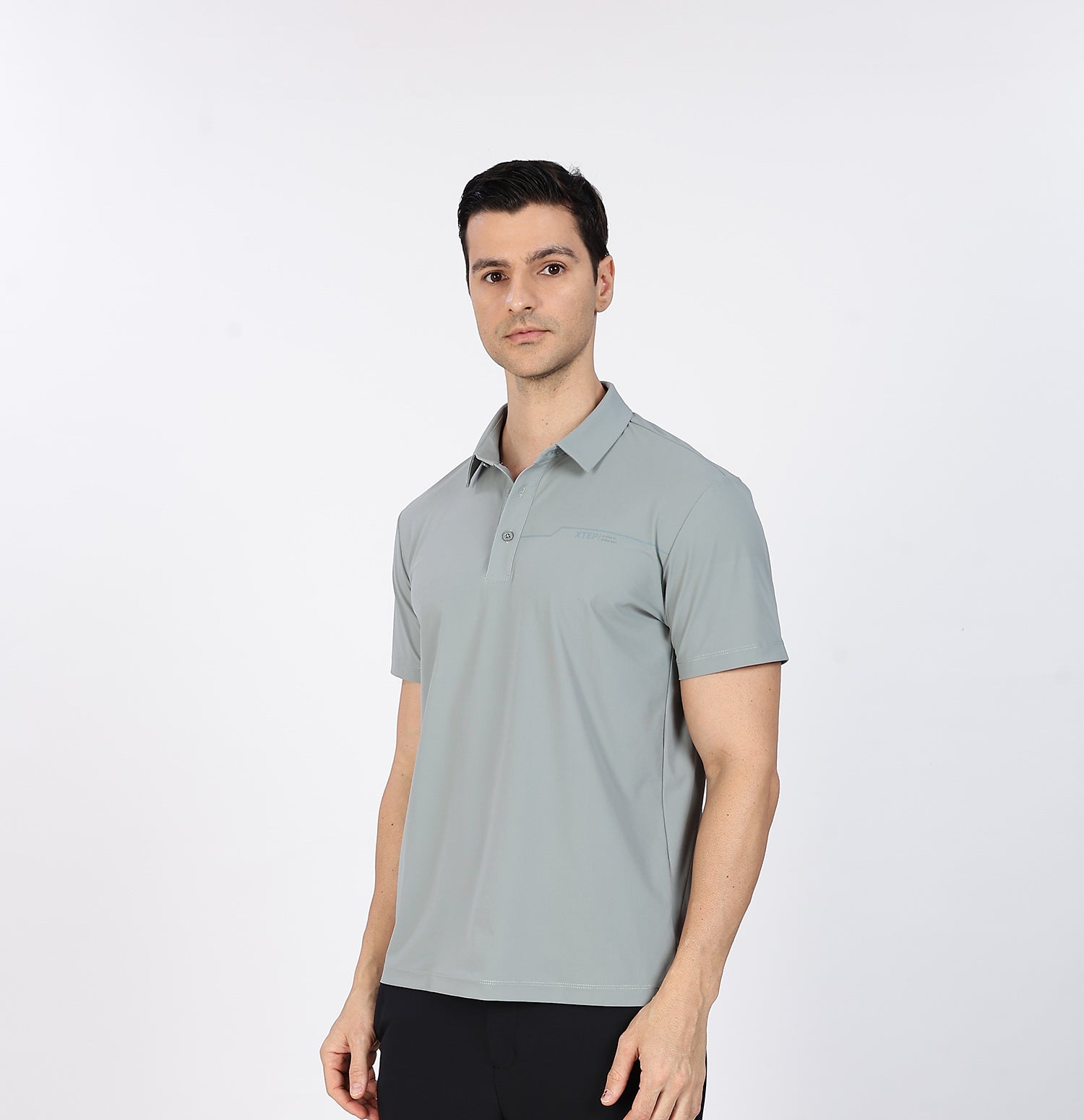 Ice-Cooling Training Polo T-Shirt- Grey