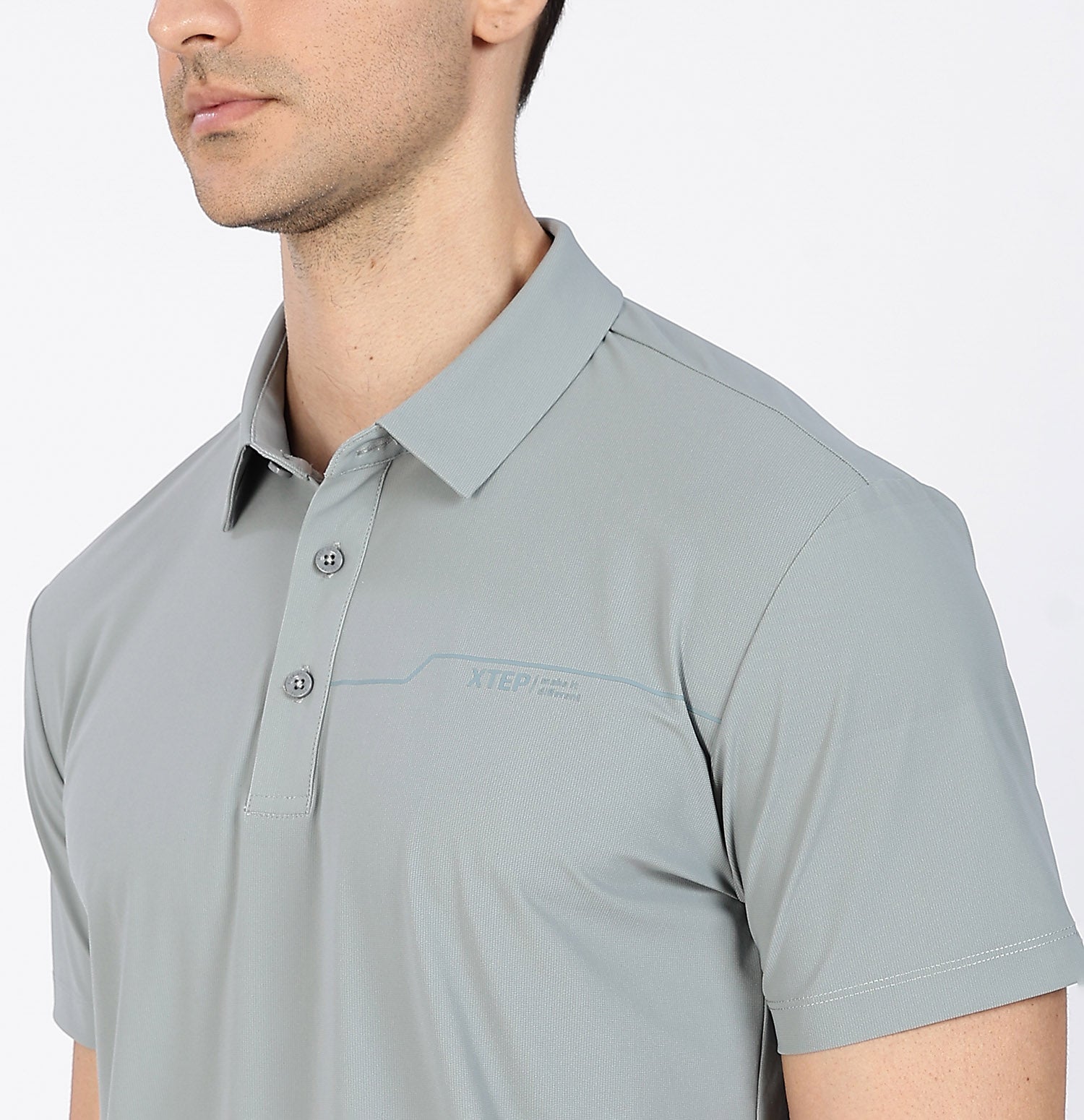 Ice-Cooling Training Polo T-Shirt- Grey