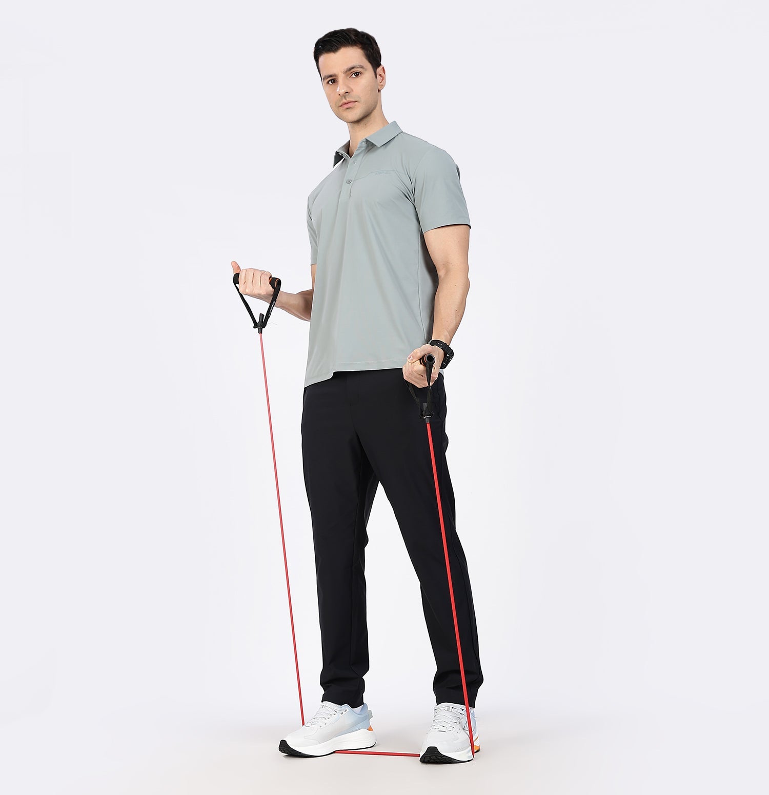 Ice-Cooling Training Polo T-Shirt- Grey