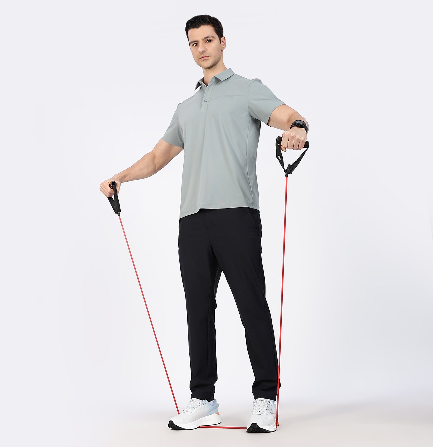 Ice-Cooling Training Polo T-Shirt- Grey