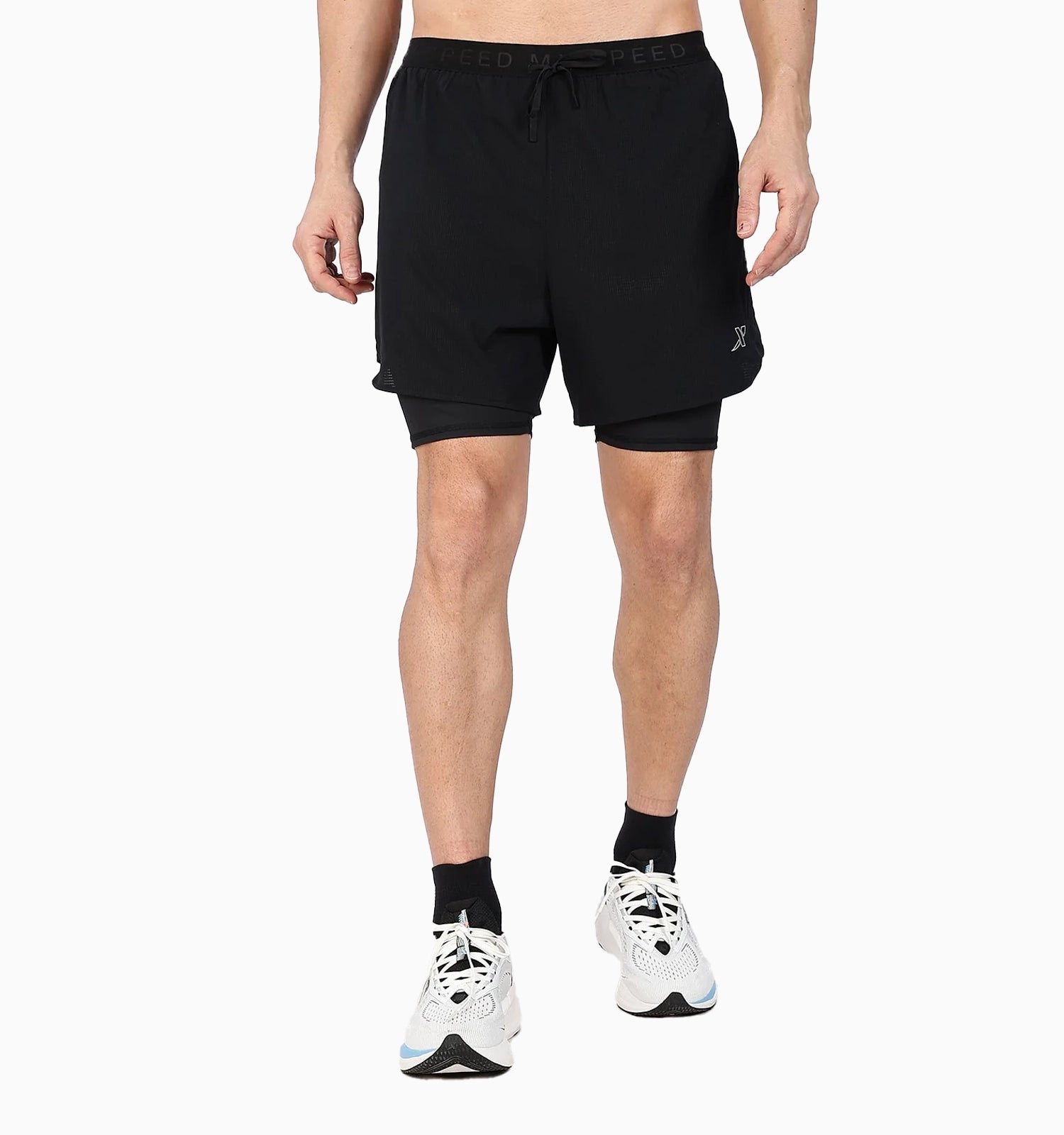 Dual-Layer Quick-Dry Shorts - Black