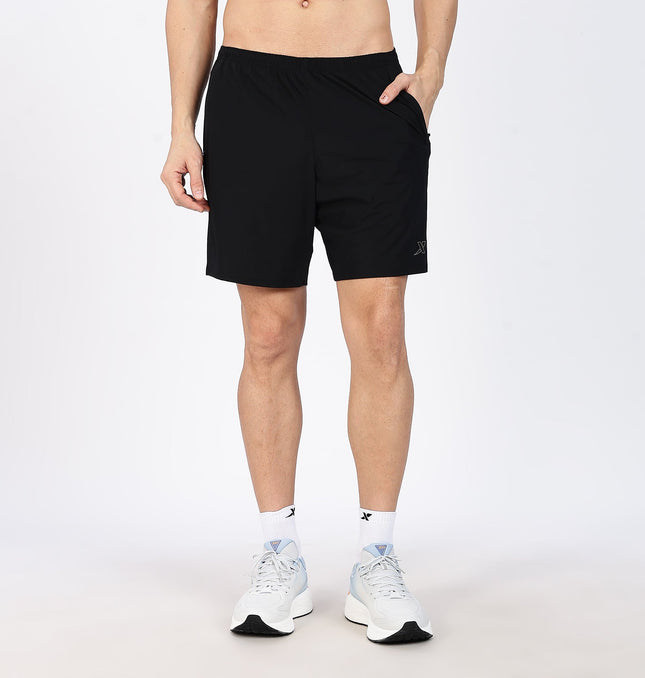 Xtep Men's 7-inch Quick Dry Antibacterial Running Shorts Black