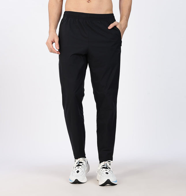 Xtep Men's Quick Dry Moisture Wick Running Trackpant Black
