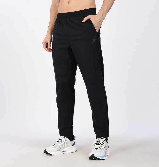 Xtep Men's Quick Dry Moisture Wick Running Trackpant Black