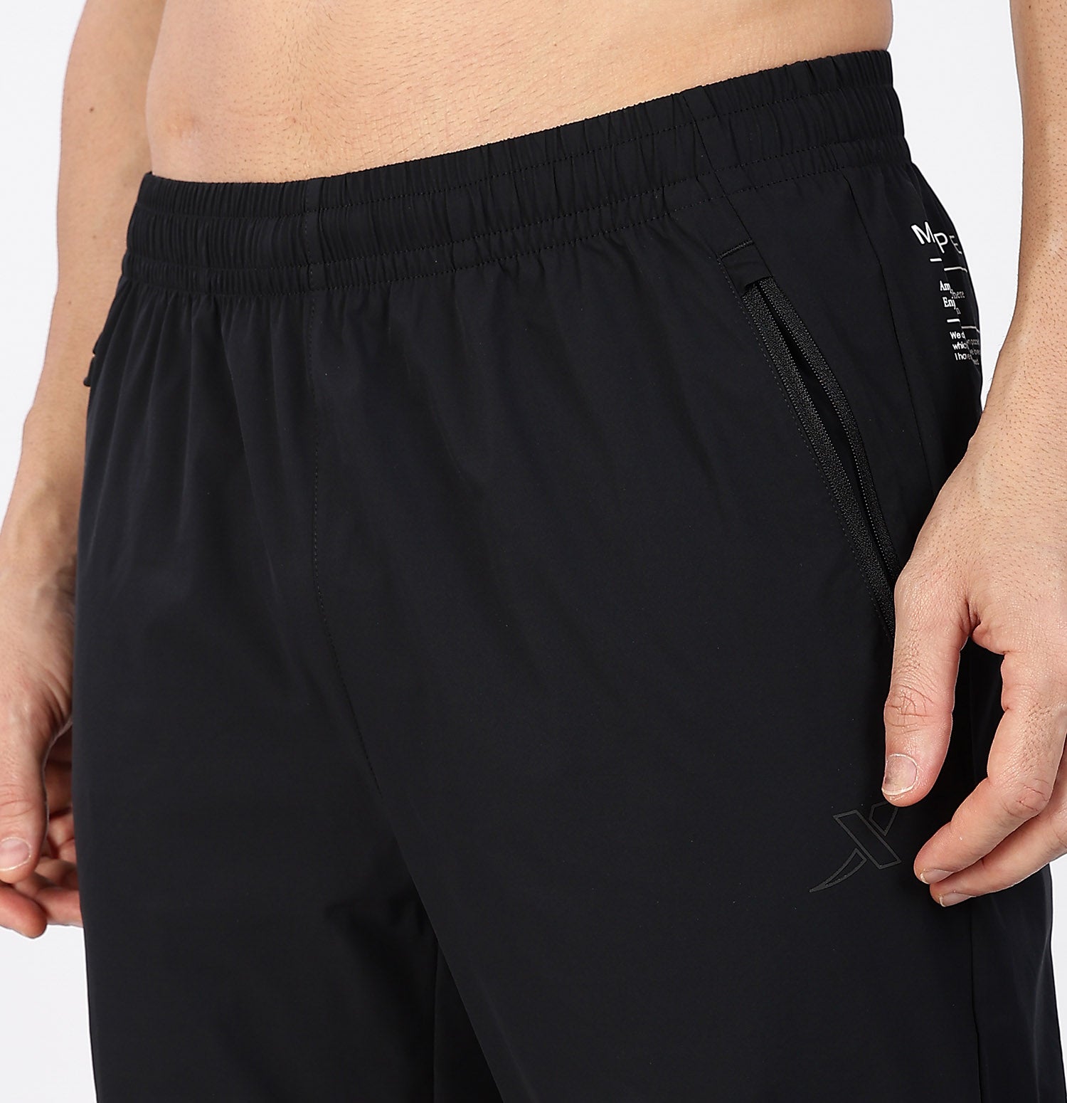Xtep Men's Quick Dry Moisture Wick Running Trackpant Black