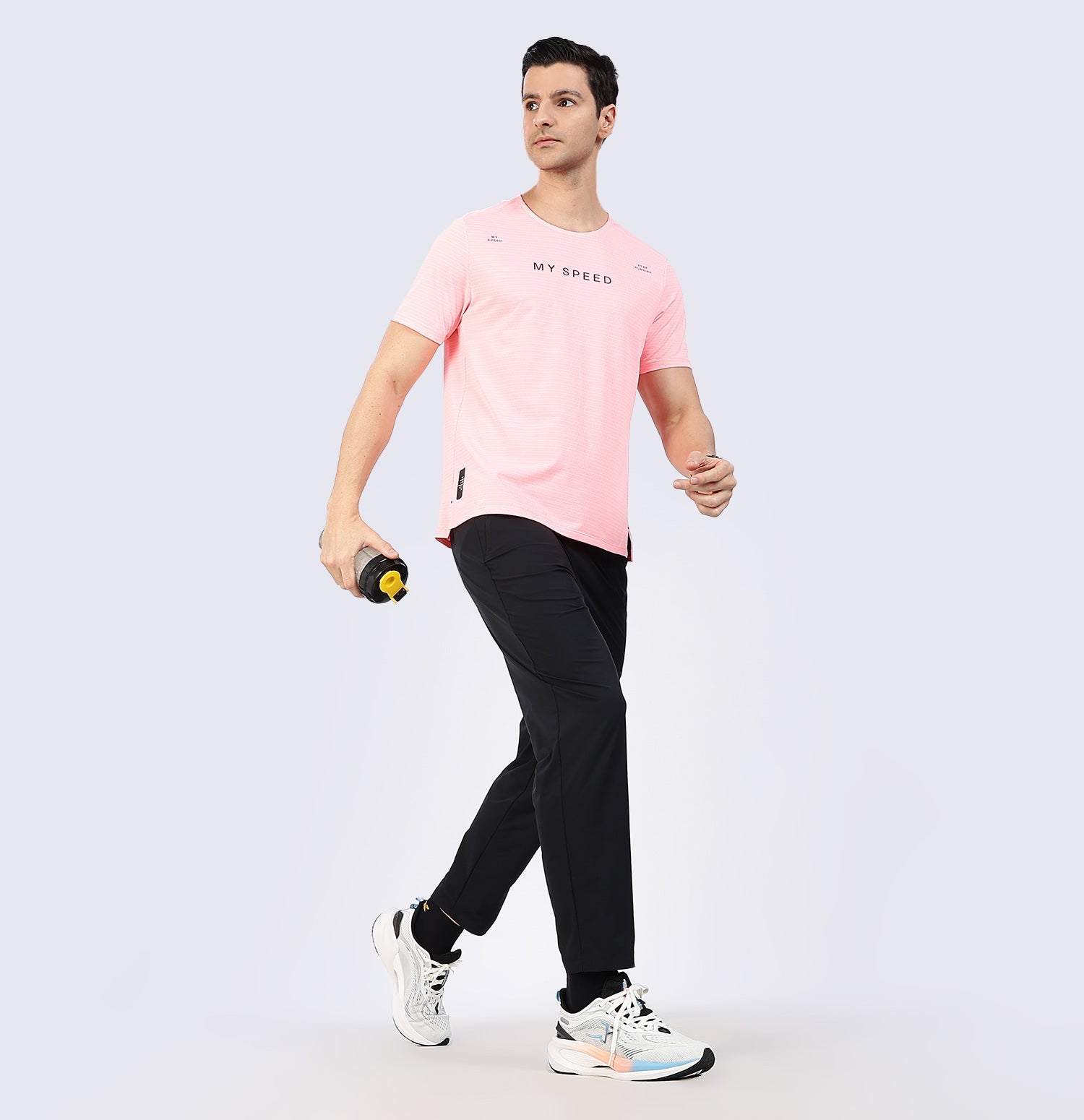 Xtep Men's Quick Dry Moisture Wick Running Trackpant Black