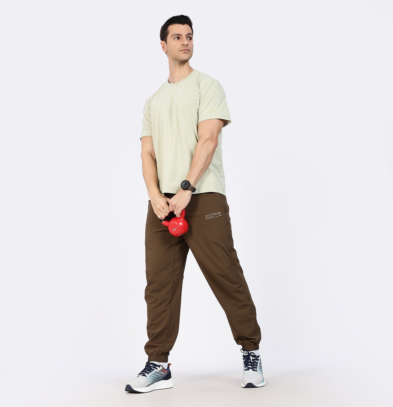 Quick-Dry Loose Fit Training Trackpants - Brown