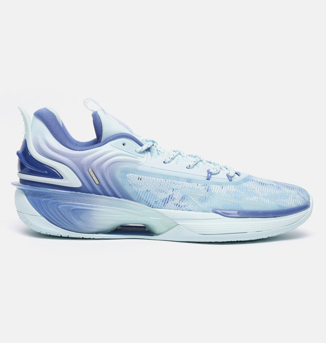 Xtep Men Feather Foam Basketball Shoes - Canvas White/Baby Blue Eyes / 40